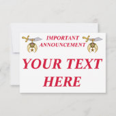 Shriners Ankündigung (Rückseite)