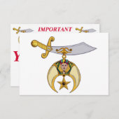 Shriners Ankündigung (Vorne/Hinten)