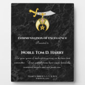 Shriners Appreciation Award Plaque Fotoplatte (Vorderseite)