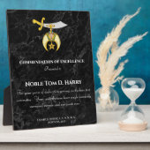 Shriners Appreciation Award Plaque Fotoplatte (Seite)