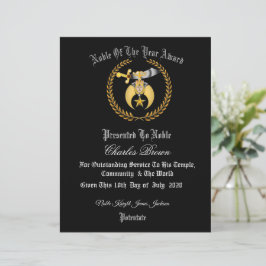 Shriners Certificate