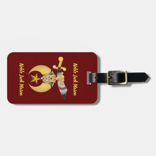Shriners Gepäckanhänger (Vorderseite horizontal)