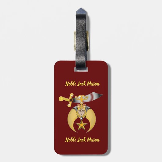 Shriners Gepäckanhänger (Rückseite vertikal)