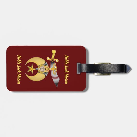 Shriners Gepäckanhänger (Rückseite horizontal)