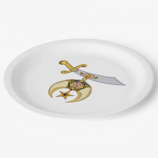 Shriners Large Pappteller (Schrägansicht)