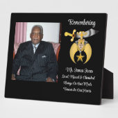 Shriners Memorial Plaque Fotoplatte (Seite)