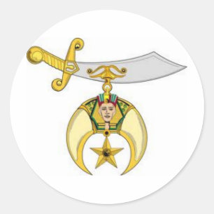 Shriners Products Runder Aufkleber