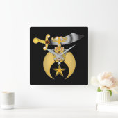 Shriners Quadratische Wanduhr (Zuhause)