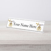 Shriners Schreibtischnamensplakette (Vorderseite )