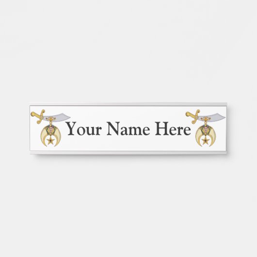 Shriners Türschild (Vorderseite )