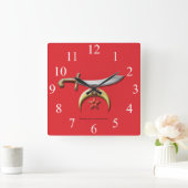 Shriners Wall Clock Quadratische Wanduhr (Zuhause)