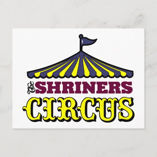 Shriners Zirkus Postkarte (Vorderseite)