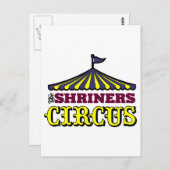 Shriners Zirkus Postkarte (Vorne/Hinten)