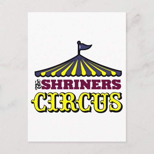 Shriners Zirkus Postkarte (Vorderseite)