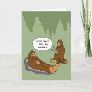 Shrink's Office Funny Sasquatch Cartoon Custom Karte