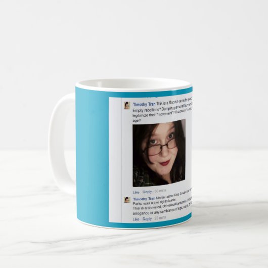 Shriveled alter VerschleiernMarxist Kaffeetasse (Vorderseite Links)