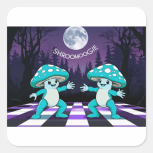 Shroom Boogie Tshirt Quadratischer Aufkleber