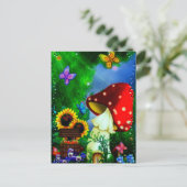Shroom Gully Whimsical Fantasy Art Postkarte (Stehend Vorderseite)