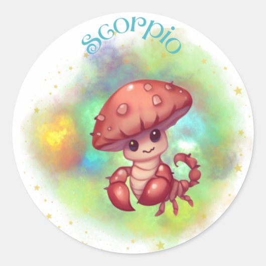 Shroomoscope Scorpio Sticker (Vorderseite)