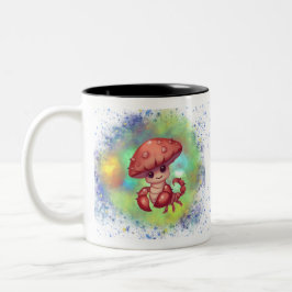 Shroomoscope Scorpio-Tasse Zweifarbige Tasse