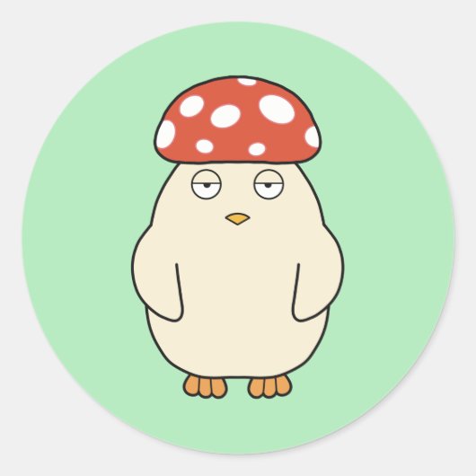 Shroompey Chick Runder Aufkleber (Vorderseite)