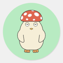 Shroompey Chick Runder Aufkleber