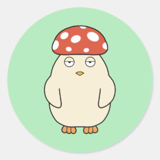 Shroompey Chick Runder Aufkleber
