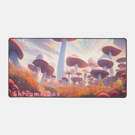 Shroomscape Whimsical Mushroom Field Schreibtischunterlage (Vorderseite)