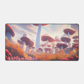 Shroomscape Whimsical Pilzfeld Schreibtischunterlage