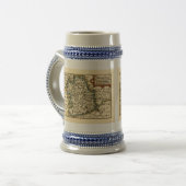 Shropshire Landkreis England Alte antike Karte Bierglas (Vorderseite Links)