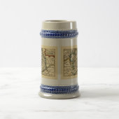 Shropshire Landkreis England Alte antike Karte Bierglas (Mittel)