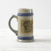 Shropshire Landkreis England Alte antike Karte Bierglas (Links)