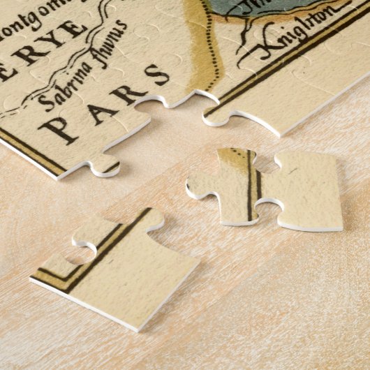 Shropshire Landkreis England Alte antike Karte Puzzle (Seite)