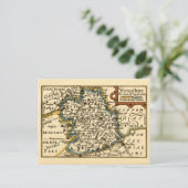 Shropshire Landkreis Map, England Postkarte (Stehend Vorderseite)