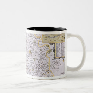 Shropshyre, graviert von Jodocus Hondius Zweifarbige Tasse