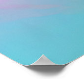 "Shroudglen" Pink und Blue Landscape Seascape. Poster (Ecke)