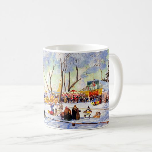 "Shrove-Tide". Russian Art Christmas Gift Kaffeetasse (VorderseiteRechts)