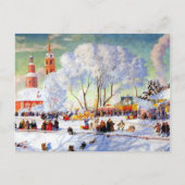 "Shrovetide" von Boris Kustodiev, Fine Art Postcar Postkarte (Vorderseite)