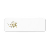 Shrub-Rose (blau) auf einem Rücksendeadresse-Label (Vorne)