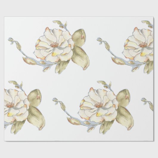 Shrub-Rose\ Geschenkpapier (Flach)