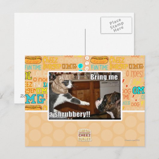 Shrubbery Postkarte (Vorne/Hinten)