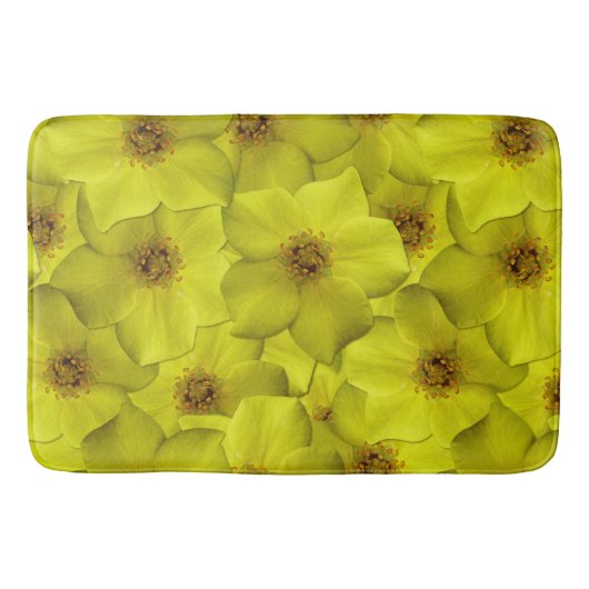 Shrubby Cinquefoil Nahtloses Muster Badematte (Vorderseite)