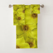 Shrubby Cinquefoil Nahtloses Muster Badhandtuch Set (Insitu)