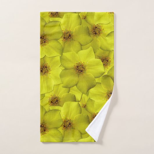 Shrubby Cinquefoil Nahtloses Muster Badhandtuch Set (Handtuch)