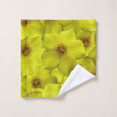 Shrubby Cinquefoil Nahtloses Muster Badhandtuch Set (Waschlappen)