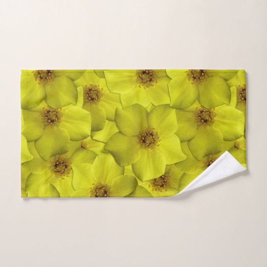 Shrubby Cinquefoil Nahtloses Muster Badhandtuch Set (Handtuch)