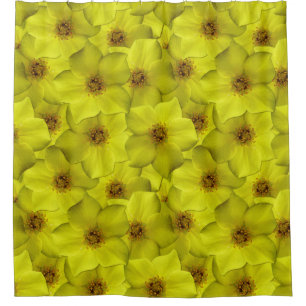Shrubby Cinquefoil Nahtloses Muster Duschvorhang