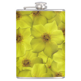 Shrubby Cinquefoil Nahtloses Muster Flachmann