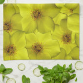 Shrubby Cinquefoil Nahtloses Muster Geschirrtuch (Gefaltet)