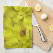 Shrubby Cinquefoil Nahtloses Muster Geschirrtuch (Viertel Falte)